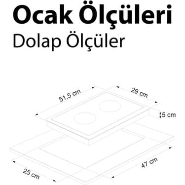 Afm V5-02 Vitroseramik 2'li Ankastre Elektrikli Ocak 5
