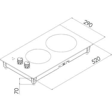 Kumtel V3-02 Ikili Vitroseramik Setüstü Elektrikli Domino Ocak 3