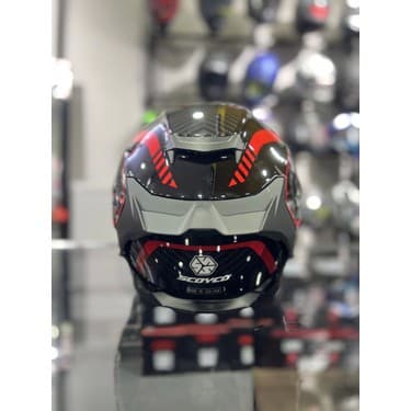 Scoyco 871 Fire Siyah Vizörlü 2