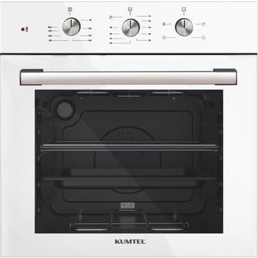 Kumtel Kristal Beyaz Cam Ankastre Set (DA6-830 Davlumbaz + KO-40 TAHDF Ocak + B66-SF2 Fırın) 4