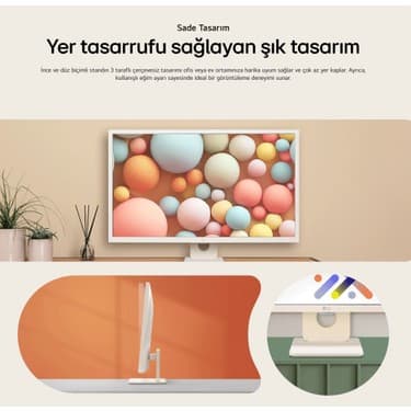 LG Akıllı TV- Monitör 27'' 70 Ekran Wi-Fi Bağlantılı Apple-Android Kablosuz Bağlantı Bluetooth webOS Full HD IPS Akıllı Monitör+Logitech Kablosuz Klavye 6