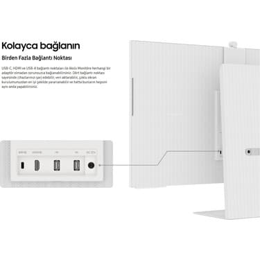 Samsung Akıllı-Smart Monitör Tv M8-32 Inç 4K 80 Ekran- Kamera , Silim Tasarım Type-C, Bluetooth ve Wi-Fi Bağlantı Premium Monitör-Tv 3