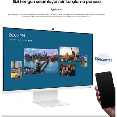 Samsung Akıllı-Smart Monitör Tv M8-32 Inç 4K 80 Ekran- Kamera , Silim Tasarım Type-C, Bluetooth ve Wi-Fi Bağlantı Premium Monitör-Tv 5