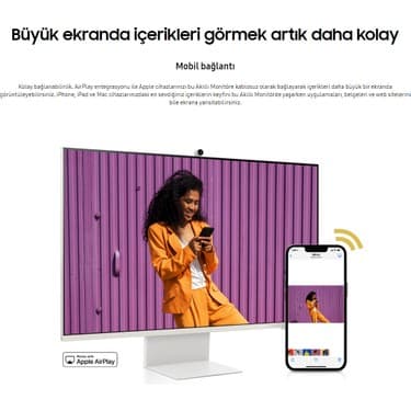 Samsung Akıllı-Smart Monitör Tv M8-32 Inç 4K 80 Ekran- Kamera , Silim Tasarım Type-C, Bluetooth ve Wi-Fi Bağlantı Premium Monitör-Tv 7