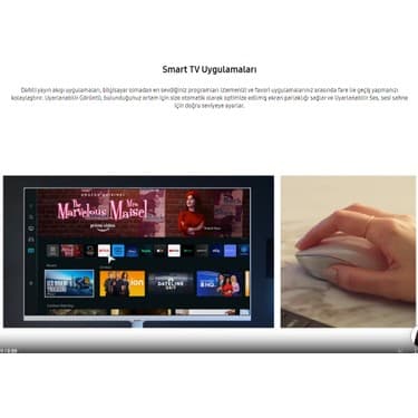 Samsung Izle, Oyna, Çalış -Wi-Fi Bağlantı Apple-Android Kablosuz Görüntü Aktarım 32''inç 80 Ekran Akıllı Tv-Monitör M5 + Logitech Kablosuz Klavye 7