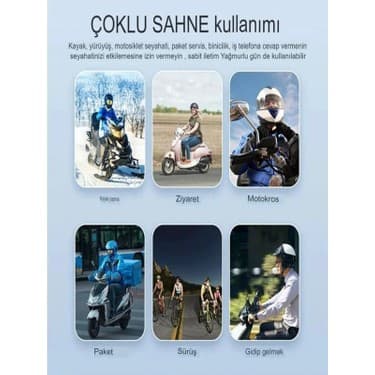 Deanb A60 IP67 Su Geçirmez HD Stereo Ses RGB 5.3 BT Motosiklet Kulaklık Motor Kask İNTERKOM Kulaklığı 2