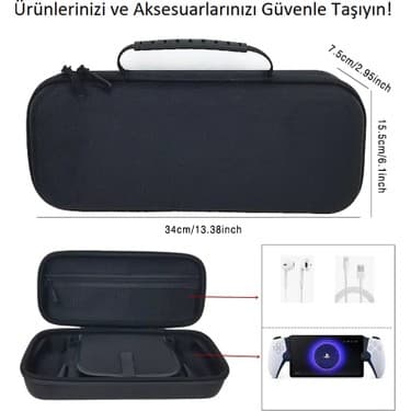 Teknoroket Ps Portal Çanta , Şok Emici Arka Kılıf (Sert Koruyucu Kabuk) ve Ekran Koruyucu Seti 4