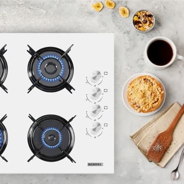 Kumtel KO-40TAHDF Beyaz Cam Ankastre Ocak 2