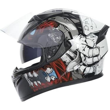 RHKC 316 Full Face Motosiklet Kaskı Kuru Kafa 2