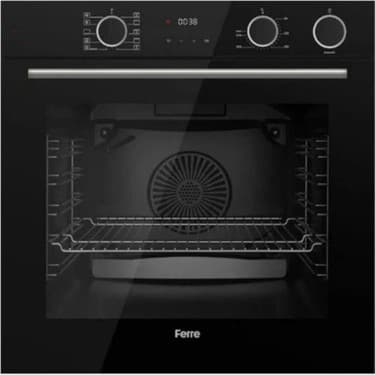 Ferre Fryartsteam Siyah Ankastre Set (D080 Siyah DAVLUMBAZ-SS035 Siyah Ocak- XE64CS Fryartsteam Siyah Fırın) 4