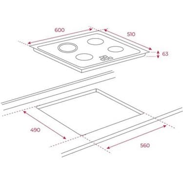 Teka Inox Elektrikli Ankastre Set (DF 60 Davlumbaz, TT 6315 Ocak, HE 715 SS Fırın) 3