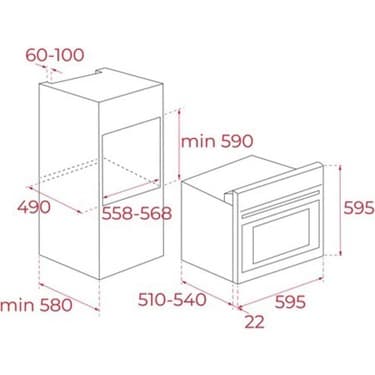 Teka Inox Elektrikli Ankastre Set (DF 60 Davlumbaz, TT 6315 Ocak, HE 715 SS Fırın) 4