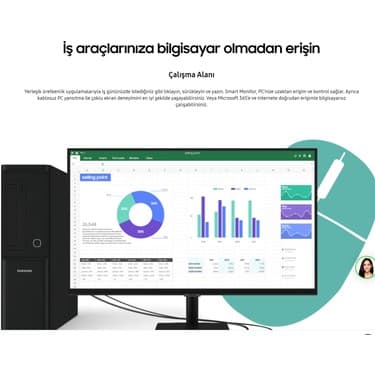 Samsung M5 (2025 Model) 32 Inç FHD Wi-Fi+Bluetooth+Smart Hub+Akıllı Kumanda Hoparlörlü Smart TV (2 Yıl Samsung Türkiye Garantili) 6