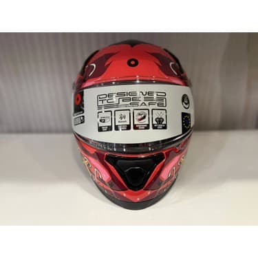Shiro Kask Shıro Katana Sv Psyco Turuncu/bordo 3