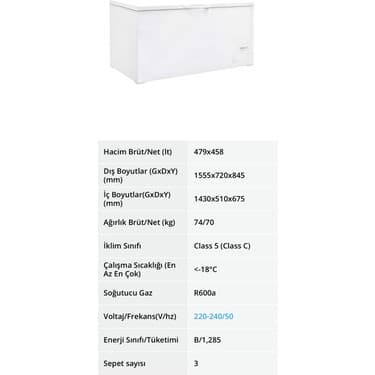 Şenocak D-513 Dual 500LT Dondurucu+Soğutucu Difriz 2