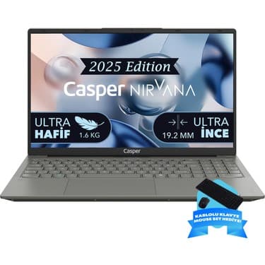Casper Nirvana X600.7430-BU00X-G-F-D2D1 Amd Ryzen 5-7430U 16GB Ram 250GB Nvme SSD 15,6 \ 2