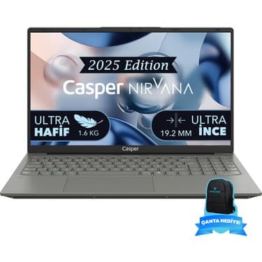 Casper Nirvana X600.1362-BU00A-G-F-CANEX16 Intel Core I7-13620H 16GB Ram 256GB Nvme SSD  15,6 \ 2
