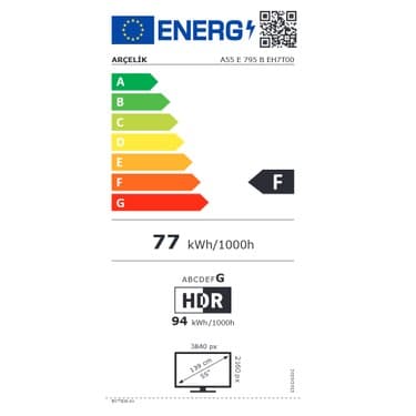 Arçelik A55 E 795 B 55" 140 Ekran Uydu Alıcılı 4K Ultra HD Google LED TV 5