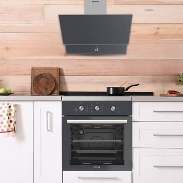 Kumtel Dizayn Antrasit (Gri) Cam Ankastre Set 6