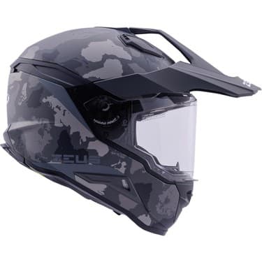 Zeus ZS-913 Bf6 Matt Black Grey Black Silver Kapalı Kask 3