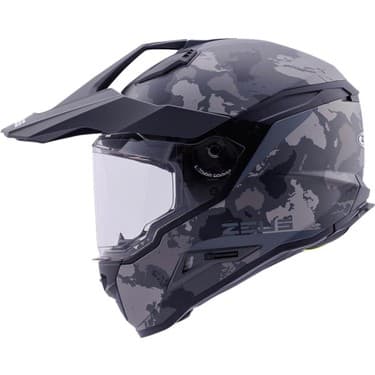 Zeus ZS-913 Bf6 Matt Black Grey Black Silver Kapalı Kask 5