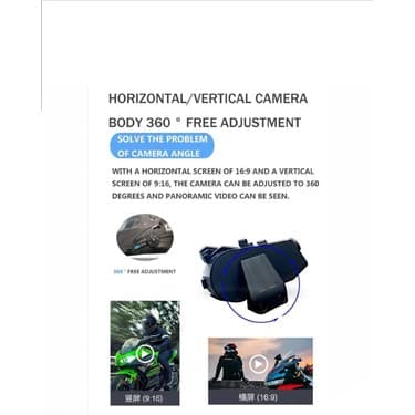 Prepare 1080P Kameralı Wifi Kask Kulaklık 3000 Mah Su Geçirmez Bluetooth 5.4 2