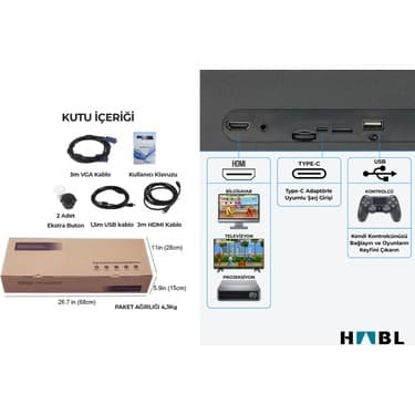 HABL 2025 Retro Arcade Oyun Konsolu 50500 Oyunlu Süper Box 5