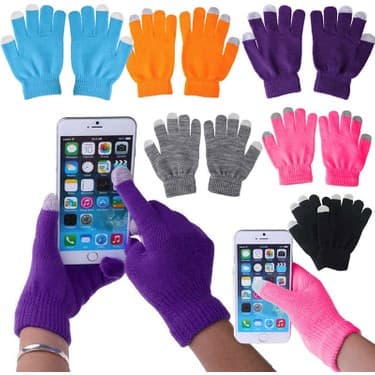 Liangduo Shop Mor Tarzı Yeni 1 Çift Unisex Kış Sıcak Kapasitif Örgü Eldiven El Isıtıcı Dokunmatik Ekran Akıllı Telefon Перчатки Без Пальцев (Yurt Dışından) 3