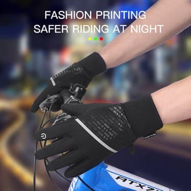 Liangduo Shop A0015-BK Tarzı L Boyutu Kış Sıcak Bisiklet Bisiklet Eldiveni Unisex Dokunmatik Ekran Bisiklet Açık Spor Kayak Kamp Yürüyüş Motosiklet Eldivenleri Tam Parmak (Yurt Dışından) 5
