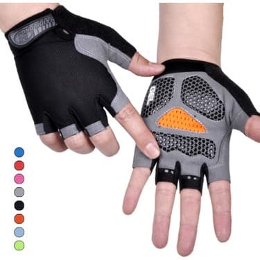 Liangduo Shop Stil1-Pembe Tarzı L Boyutu Bisiklet Eldiveni Erkek Kadın Yarım Parmak Eldiven Nefes Spor Eldiven Anti-Kayma Anti-Ter Anti-Şok Bisiklet Bisiklet Eldiven (Yurt Dışından) 2