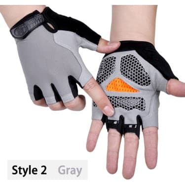Liangduo Shop Stil1-Pembe Tarzı L Boyutu Bisiklet Eldiveni Erkek Kadın Yarım Parmak Eldiven Nefes Spor Eldiven Anti-Kayma Anti-Ter Anti-Şok Bisiklet Bisiklet Eldiven (Yurt Dışından) 5