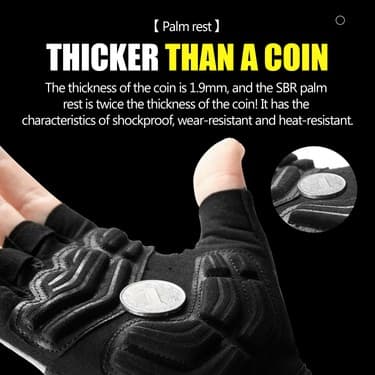 Liangduo Shop Gri Tarzı M Boyutu Bisiklet Eldivenleri Yarım Parmak Bisiklet Eldiveni 5mm Sıvı Jel Pedleri Bisiklet Eldiveni Darbeye Dayanıklı Yol Dağ Bisikleti Eldivenleri Erkek Kadın (Yurt Dışından) 4