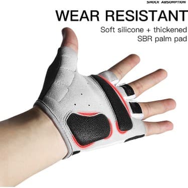 Liangduo Shop Kırmızı Stil L Boyutu Bir Bisiklet Bisiklet Eldiveni Mtb Bisiklet Için Erkek Kadın Yarım Parmak Jel Pedi Nefes Yaz Spor Motosiklet Luva Ciclismo Bisiklet (Yurt Dışından) 3