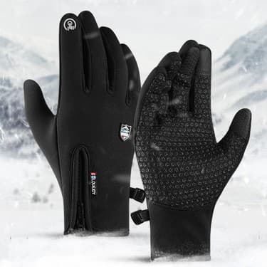 Liangduo Shop DB42-KETEN Tarzı Xl Boyutu Kış Su Geçirmez Bisiklet Eldiveni Erkekler Motosiklet Siyah Sıcak Tam Parmak Dokunmatik Ekran Eldiveni Mtb Bisiklet Açık Kayak Sürme (Yurt Dışından) 2