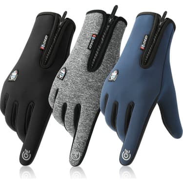 Liangduo Shop DB42-KETEN Tarzı Xl Boyutu Kış Su Geçirmez Bisiklet Eldiveni Erkekler Motosiklet Siyah Sıcak Tam Parmak Dokunmatik Ekran Eldiveni Mtb Bisiklet Açık Kayak Sürme (Yurt Dışından) 5