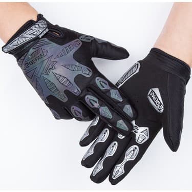 Liangduo Shop Siyah Stil M Boyutu Yeni Renkli Aydınlık Tam Parmak Bisiklet Kaymaz Mtb Mitten Yansıma Dazzle Mtb Yol Bisikleti Mtb Bisiklet Motosiklet Bisiklet Eldiveni (Yurt Dışından) 3