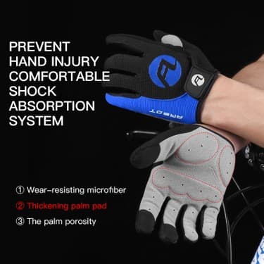Liangduo Shop Kırmızı Stil Xl Boyutu Bisiklet Eldivenleri Kaymaz Nefes Alabilen Açık Hava Sporları Egzersiz Koşu Şok Emici Aşınmaya Dayanıklı Erkek ve Kadın Eldiveni (Yurt Dışından) 3