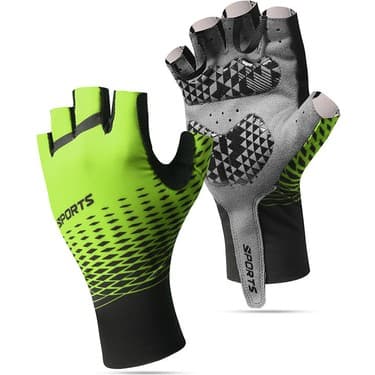 Liangduo Shop Gri Tarzı M Boyutu Bisiklet Eldiveni Erkek Yaz Spor Güneş Koruyucu Nefes Alabilen Ter Emici Yarım Parmak Açık Havada Balıkçılık Bisiklet Eldiveni Erkekler ve Kadınlar (Yurt Dışından) 3