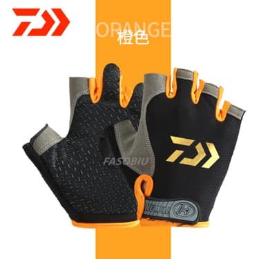 Liangduo Shop Kırmızı Stil M Boyutu Yeni Daiwa Balıkçılık Eldiven Hızlı Kuru Yarım Parmak Balıkçılık Eldiven Nefes Avcılık Kaymaz Açık Kamp Bisiklet Spor Eldiven (Yurt Dışından) 2