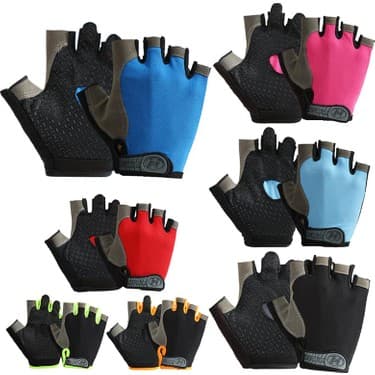 Liangduo Shop No.2 Tarzı L Boyutu Kayma Önleyici Şok Nefes Yarım Parmak Eldiven Erkek Kadın Yarım Parmak Eldiven Nefes Bisiklet Eldiveni Bisiklet Eldiveni Bisiklet Eldiveni (Yurt Dışından) 5