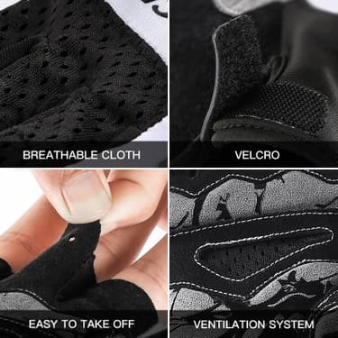 Liangduo Shop Mavi Stil L Boyutu Kaymaz Bisiklet Eldiveni Spor Güneş Koruyucu Bisiklet Erkekler ve Kadınlar Yarım Parmak Spor Kaymaz Nefes Bisiklet Eldiveni (Yurt Dışından) 4
