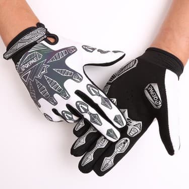 Liangduo Shop Gri Tarzı M Boyutu Yeni Renkli Aydınlık Tam Parmak Bisiklet Kaymaz Mtb Mitten Yansıma Dazzle Mtb Yol Bisikleti Mtb Bisiklet Motosiklet Bisiklet Eldiveni (Yurt Dışından) 5
