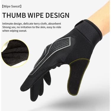 Liangduo Shop Siyah Stil S Beden Bisiklet Uzun Parmak Kaymaz Şok Emici Bisiklet Eldivenleri Ilkbahar ve Yaz Erkek Nefes Alabilen Güneş Koruyucu Dokunmatik Ekran Sürme Eldivenleri (Yurt Dışından) 2