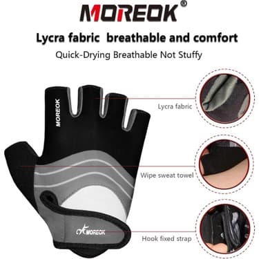 Liangduo Shop MK095-PEMBE Tarzı M Boyutu Moreok Bisiklet Eldiveni Yarım Parmak 5mm Sbr Pedleri Darbeye Dayanıklı Dağ Bisikleti Eldiven Nefes Açık Yol Bisiklet Eldiveni Erkek Kadın (Yurt Dışından) 4
