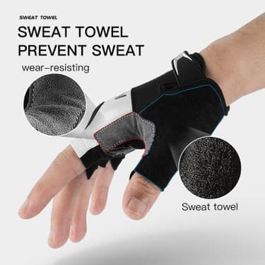 Liangduo Shop Siyah Stil Xl Boyutu Kaymaz Bisiklet Eldiveni Spor Güneş Koruyucu Bisiklet Erkekler ve Kadınlar Yarım Parmak Spor Kaymaz Nefes Bisiklet Eldiveni (Yurt Dışından) 5