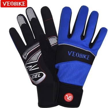 Liangduo Shop BG103MAVI Stil Xl Boyutu Veobike Dokunmatik Ekran Bisiklet Eldiveni Tam Parmak Kalın Polar Motosiklet Mtb Bisiklet Eldiven Bisiklet Eldiveni Kadın Guantes Ciclismo (Yurt Dışından) 5