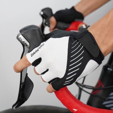 Liangduo Shop Beyaz Stil M Boyutu Darevıe Bisiklet Eldiveni Mtb Yarım Parmak Tayvan Ithal Jel Yastıklı Bisiklet Eldiveni Yüksek Li Darbeye Dayanıklı Bisiklet Eldiven Nefes (Yurt Dışından) 3