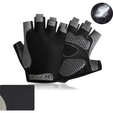 Liangduo Shop Pembe Tarzı L Boyutu Profesyonel Spor Salonu Spor Nefes Kaymaz Kadın Erkek Yarım Parmak Yaz Balıkçılık Bisiklet Parmaksız Eldiven Kadın Bisiklet Bisiklet (Yurt Dışından) 3