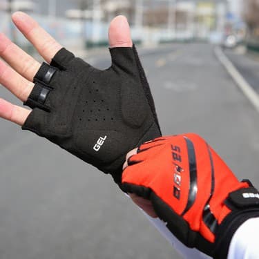 Liangduo Shop Kırmızı Stil L Boyutu Yeni Mtb Bisiklet Eldiveni Yarım Parmak Nefes Skateboardbike Jel Eldivenler Yol Bisiklet Spor Koşu El Giyim Sahoo (Yurt Dışından) 5
