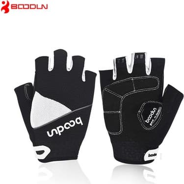 Liangduo Shop Beyaz Stil M Boyutu Spor Bisiklet Eldivenleri Yarım Parmak Örgü Bisiklet Darbeye Dayanıklı Eldiven Yansıtıcı M-Xxl (Yurt Dışından) 2
